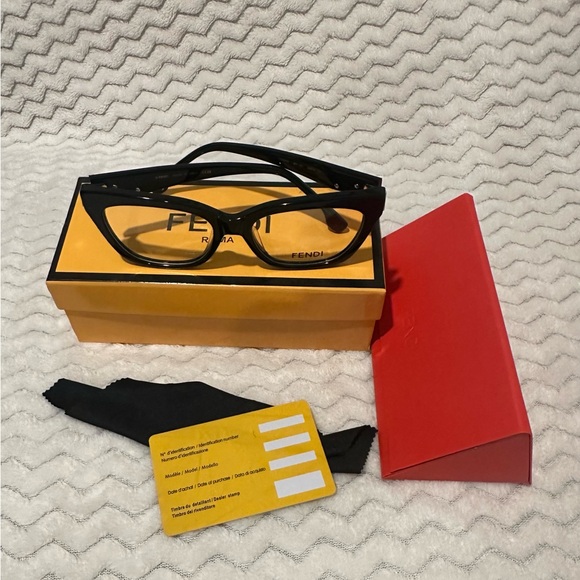 Fendi Black Rectangle Eyeglasses
